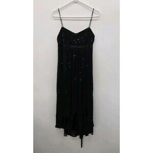 Scarlett Nite Women's Size 10 Black Beaded Dress (A35)